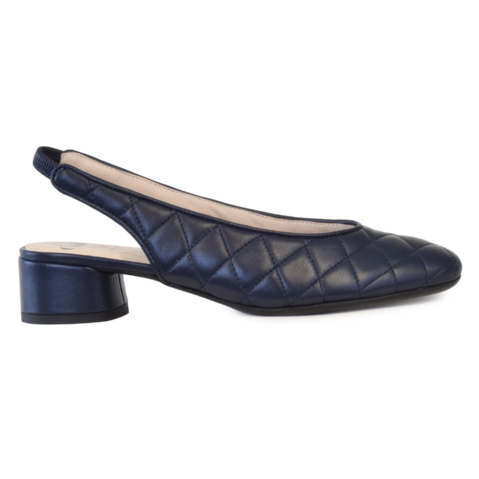 Rosetto Sling in Blu Pavone Parmasoft