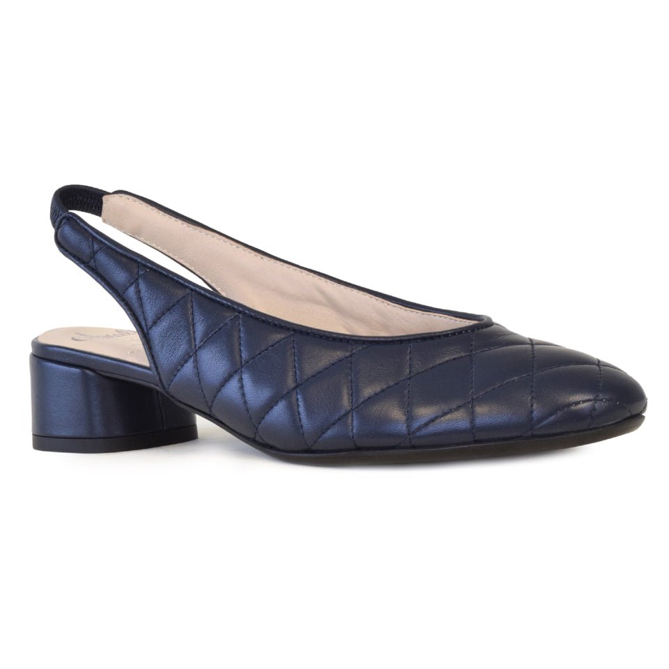 Rosetto Sling in Blu Pavone Parmasoft