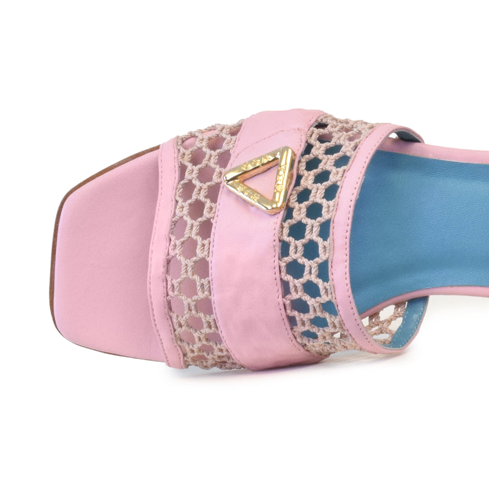 Salmone Slide in N Confetto Parmasoft/Rose Knots Fabric