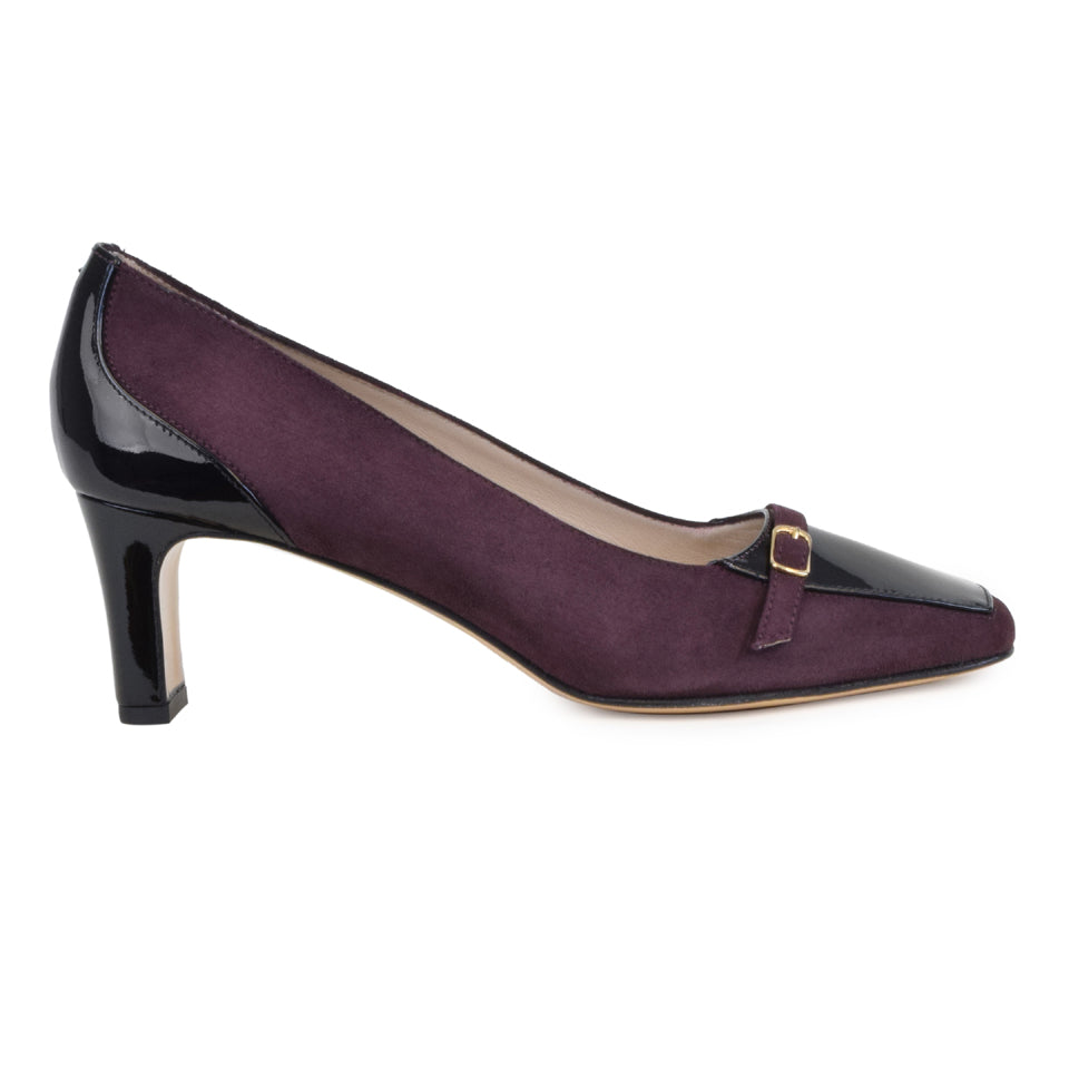 Sisto Bkl Strp Pmp Prugna Cash/Blk Pat  *SALE ITEM* Reg Price $285