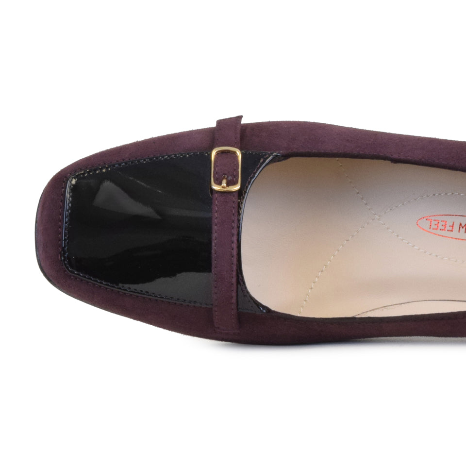 Sisto Bkl Strp Pmp Prugna Cash/Blk Pat *SALE ITEM* Reg Price $285