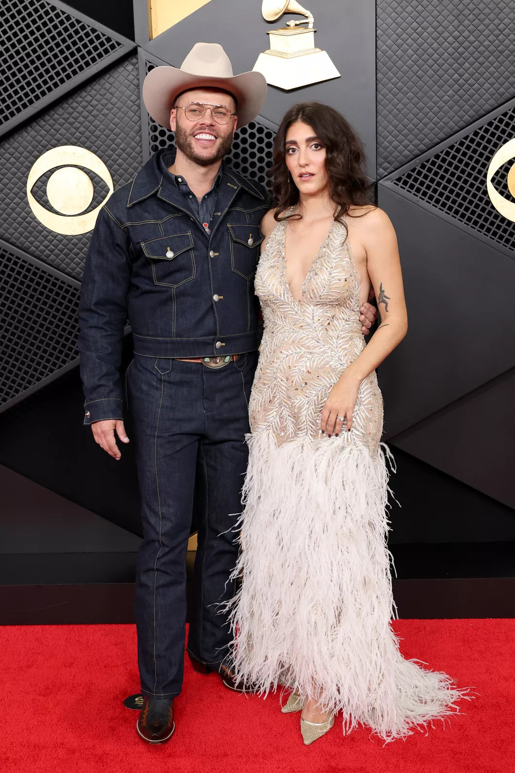 Golden Glamour: Taylor Grace in Valentina Rangoni