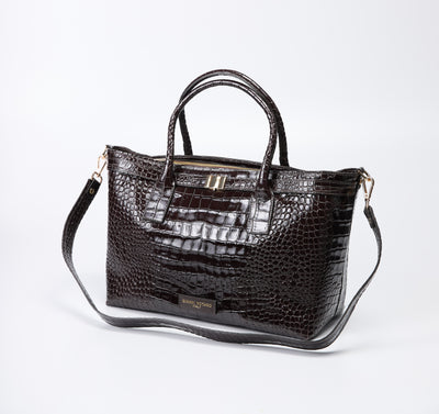 Gianni Notaro Coffee Crocco Print Tote Bag