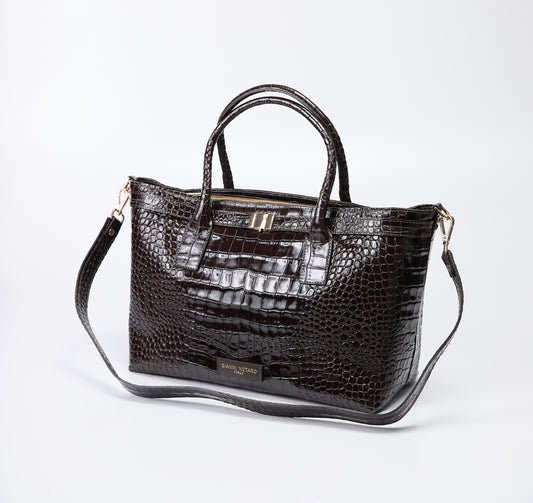 Gianni Notaro Coffee Crocco Print Tote Bag