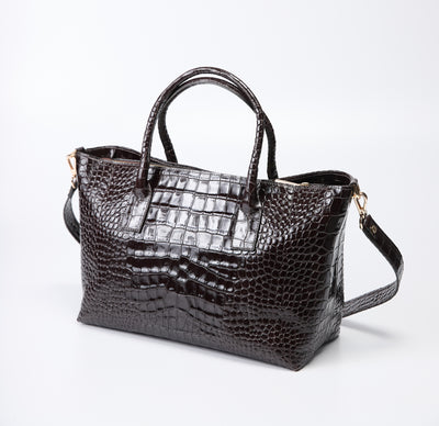 Gianni Notaro Coffee Crocco Print Tote Bag