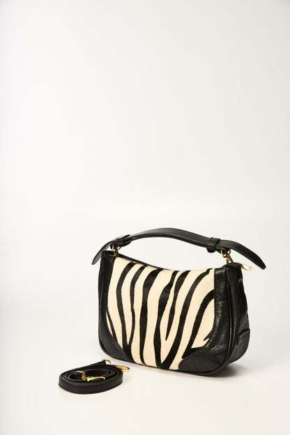Zebra-Nero Pony Print Purse