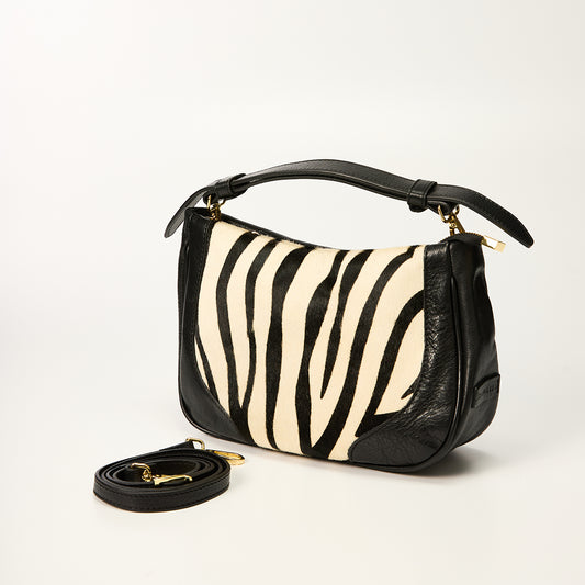 Zebra-Nero Pony Print Purse