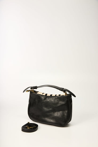 Zebra-Nero Pony Print Purse