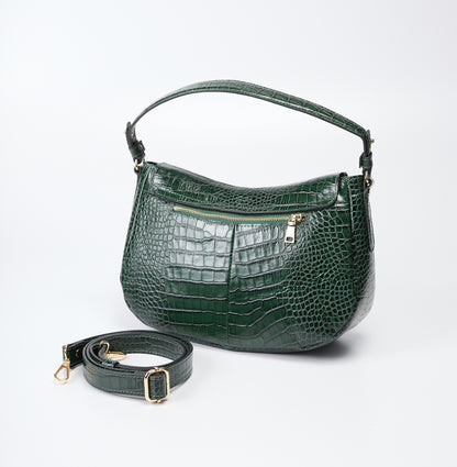 Ripani  Verde Crocco Print Tote