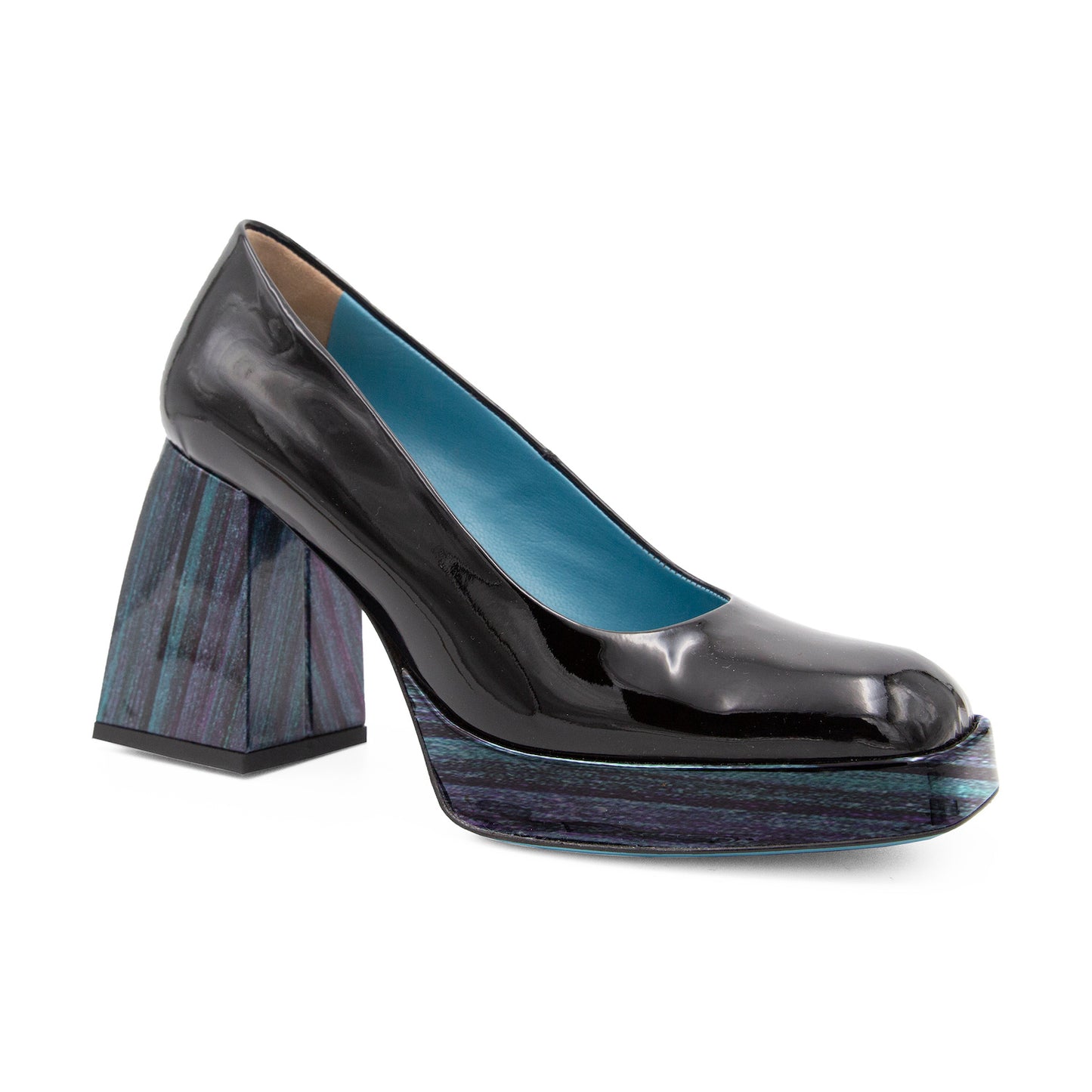 Prima Pump Black Vernice/Sky