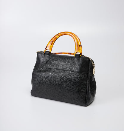 Cuoreria Florentina  Black Pebble Grain Calf Bag