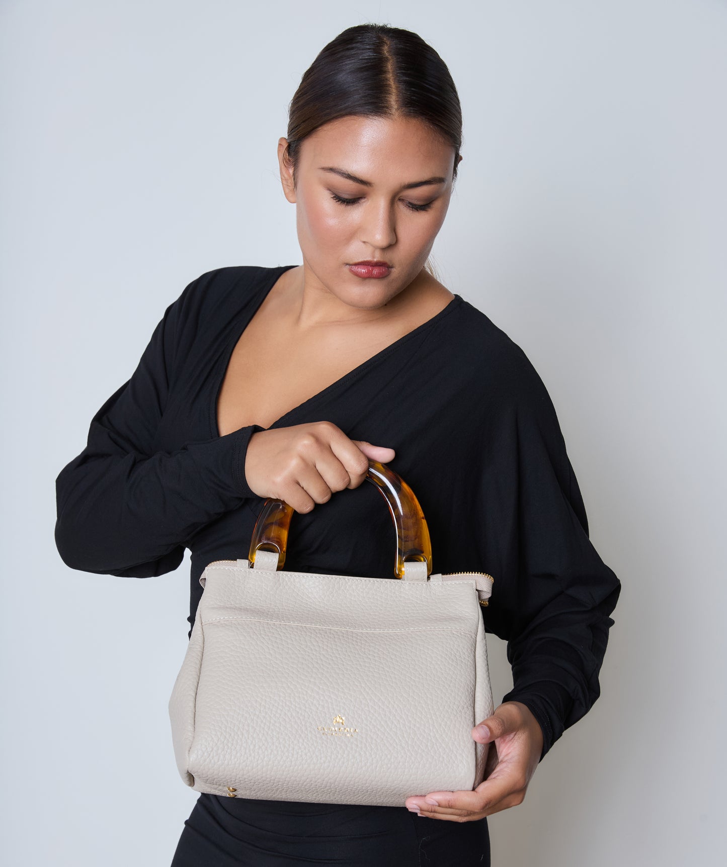 Cuoreria Florentina  Black Pebble Grain Calf Bag