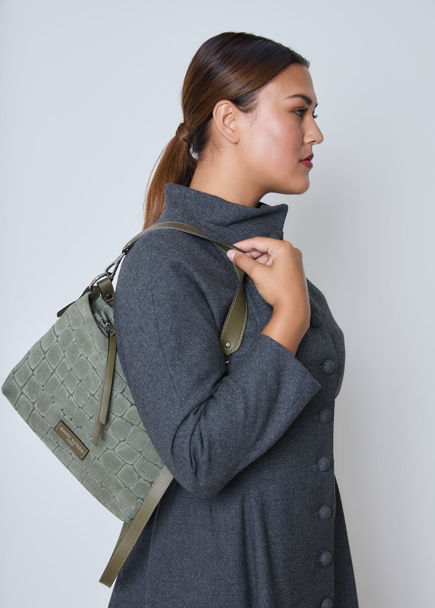 Gianni Notaro Cuoio Suede Tote