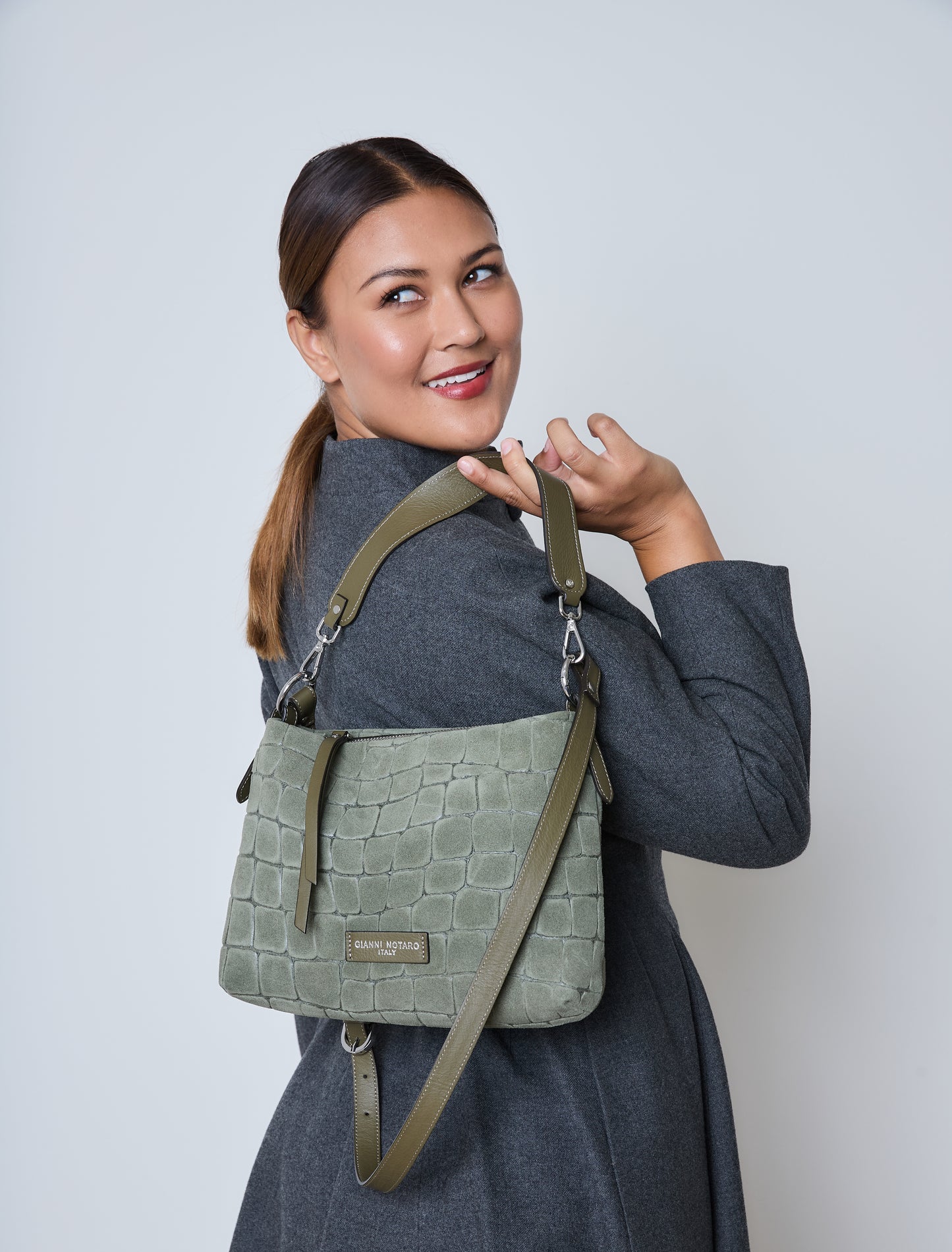 Gianni Notaro Cuoio Suede Tote