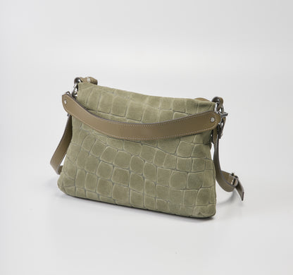 Gianni Notaro Verde Suede Tote