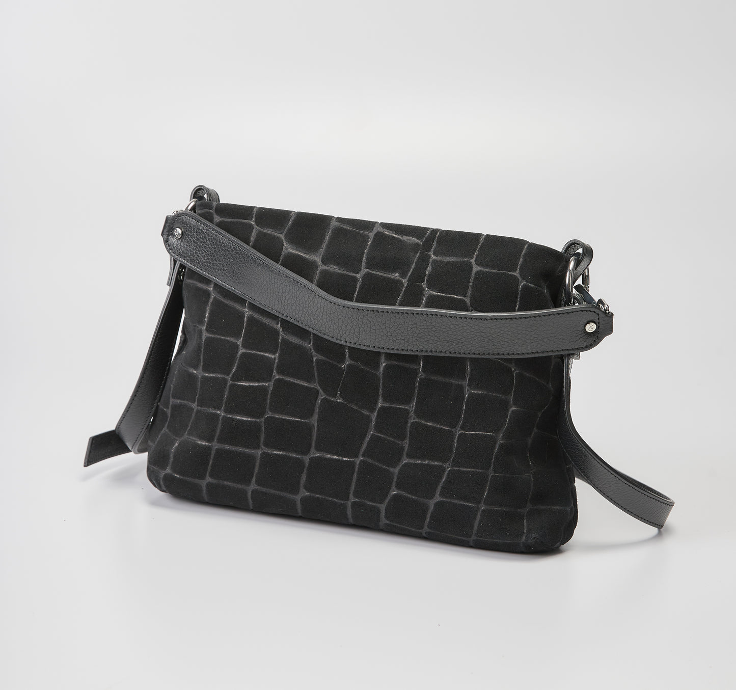 Gianni Notaro Nero Suede Tote