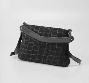Gianni Notaro Nero Suede Tote