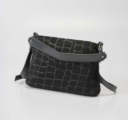 Gianni Notaro Nero Suede Tote