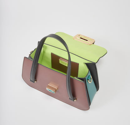 Cromia Teal/Brown Purse