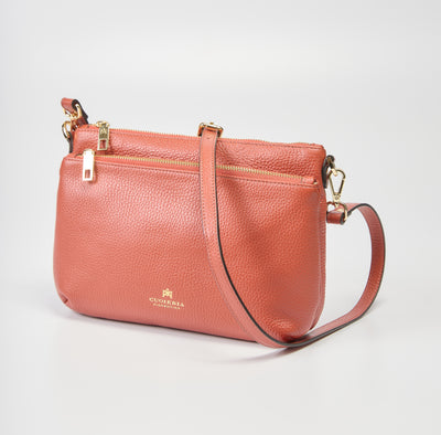 Cuorieria Florentina Brick Pebble Grain Double Pouch