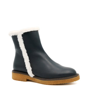 Battente Fur Ankle Boot Black
