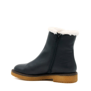 Battente Fur Ankle Boot Black