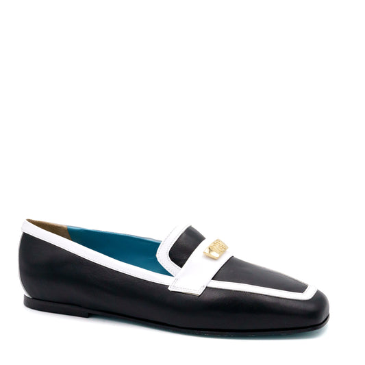 Briseide Flat Loafer with Logo Bit