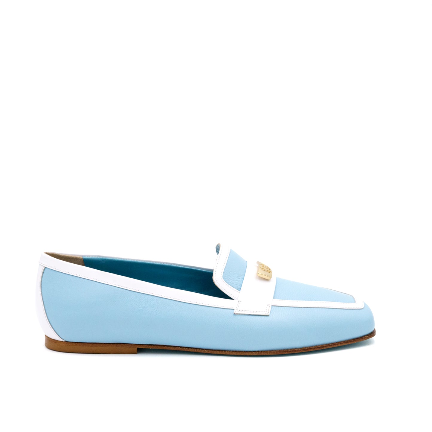 Briseide Flat Lt Jeans Pary/Whi