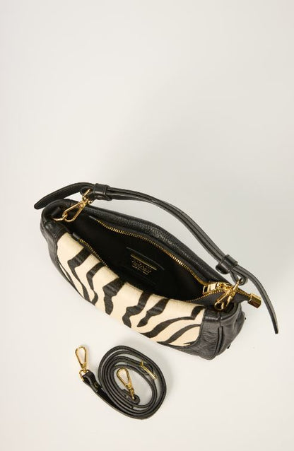 Zebra-Nero Pony Print Purse