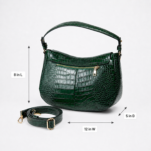 Ripani  Verde Crocco Print Tote