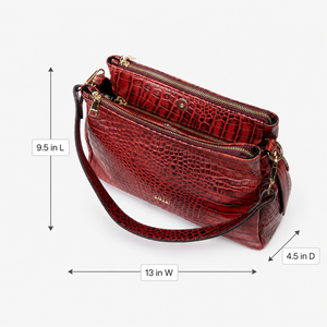 Ripani Grape Crocco Print Tote