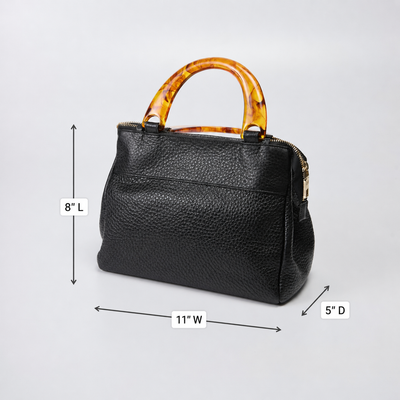 Cuoreria Florentina  Black Pebble Grain Calf Bag