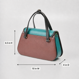 Cromia Teal/Brown Purse