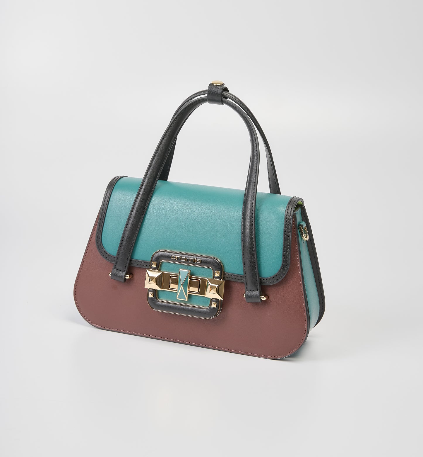 Cromia Teal/Brown Purse