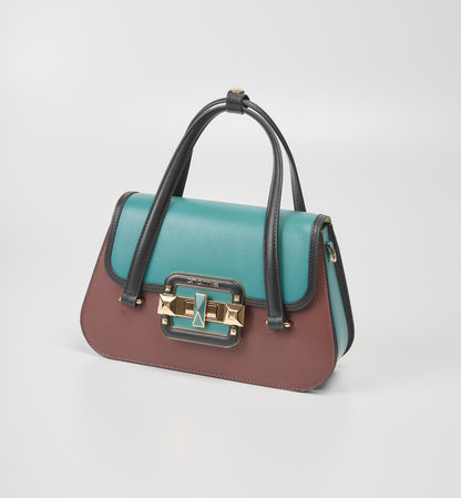 Cromia Teal/Brown Purse