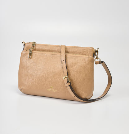 Cuorieria Florentina Desert Pebble Grain Double Pouch