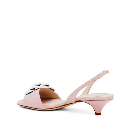 Dante Kitten Heel Rosina/White