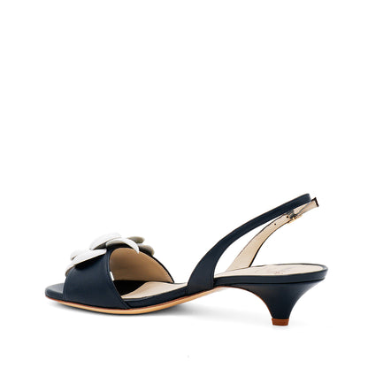 Dante Kitten Heel Blue/White