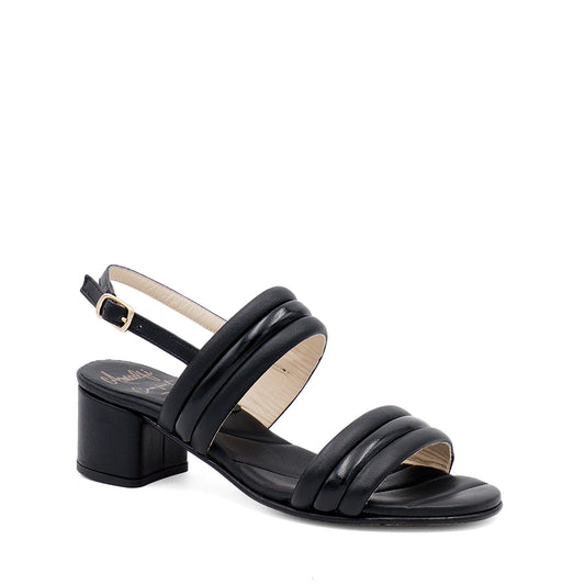 Macedonia Block Heel Black