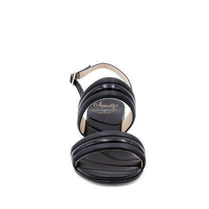 Macedonia Block Heel Black