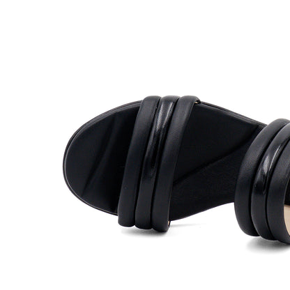 Macedonia Block Heel Black