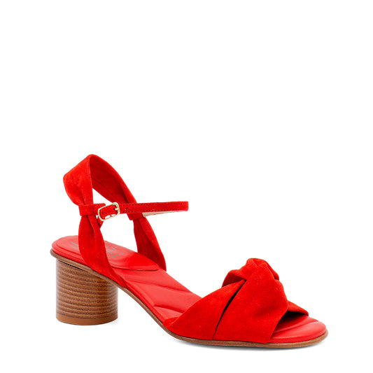 Ellisse Block Heel Poppy Red