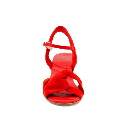 Ellisse Block Heel Poppy Red