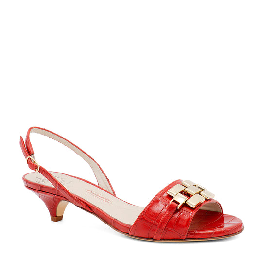Dama Kitten Heel Rosso