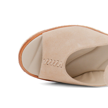 Mancino Platform Wedge New Nude