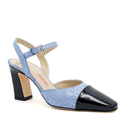 Florentia Lt Blue Quarter Strap Pump