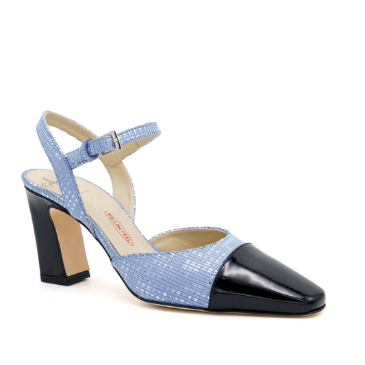 Florentia Lt Blue Quarter Strap Pump