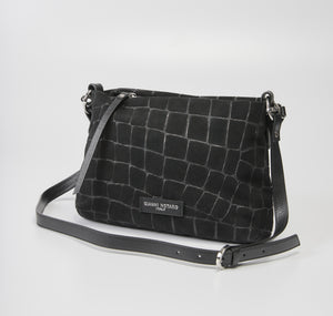 Gianni Notaro Nero Suede Tote