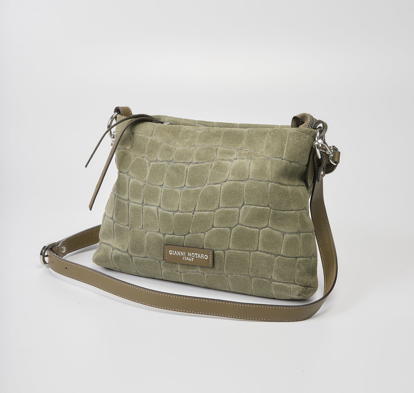 Gianni Notaro Verde Suede Tote