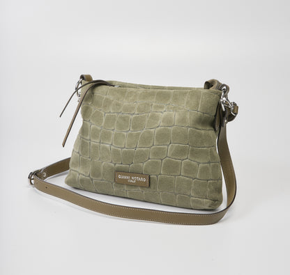 Gianni Notaro Verde Suede Tote